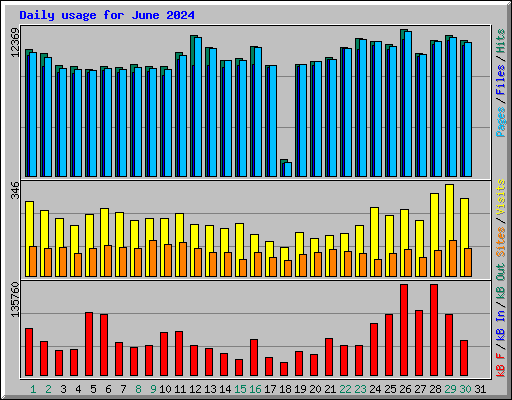 Daily usage for June 2024