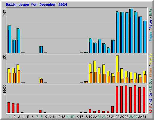 Daily usage for December 2024