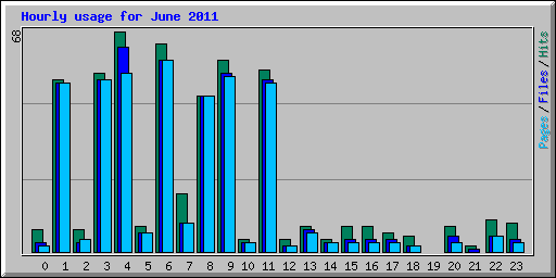 Hourly usage for June 2011