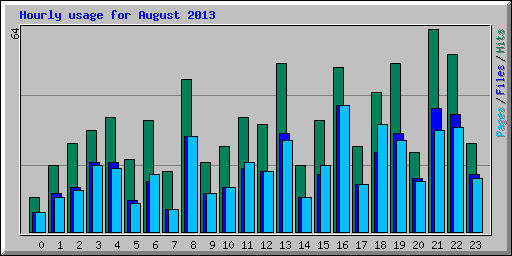 Hourly usage for August 2013