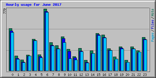 Hourly usage for June 2017