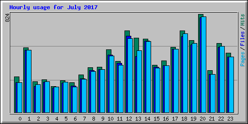Hourly usage for July 2017