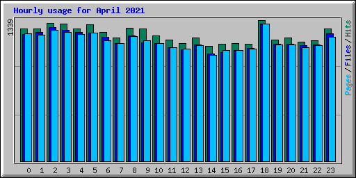 Hourly usage for April 2021