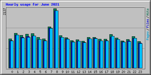 Hourly usage for June 2021