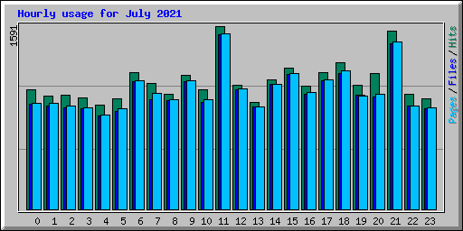 Hourly usage for July 2021
