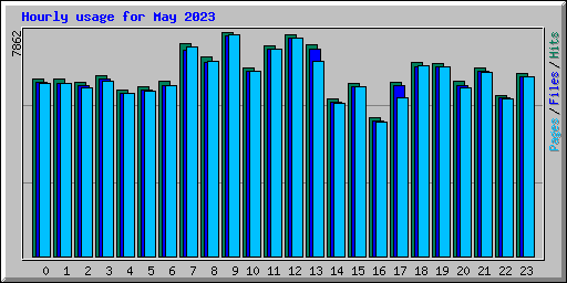 Hourly usage for May 2023