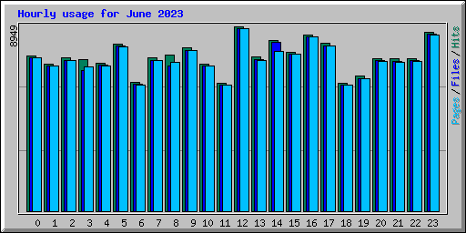 Hourly usage for June 2023