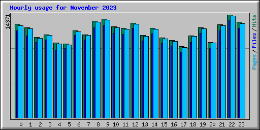 Hourly usage for November 2023