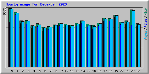 Hourly usage for December 2023