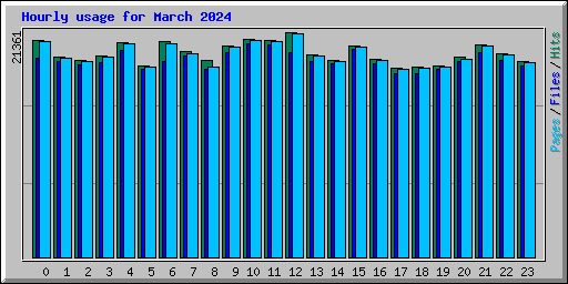 Hourly usage for March 2024