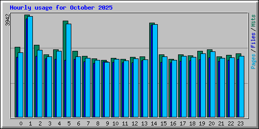 Hourly usage for October 2025
